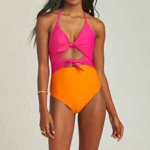 Showmeyourmumu hot pink and orange one piece